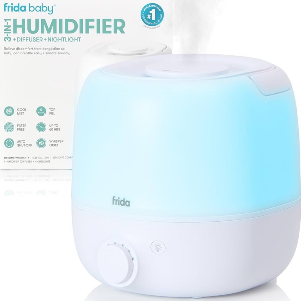 NEW Frida Baby 3-in-1 Cool Mist Humidifier - Top Fill + Diffuser + Light